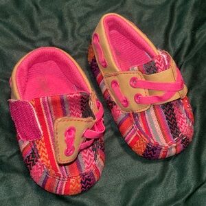 Blazin Roxx Pink and Tan Kids Moccasins